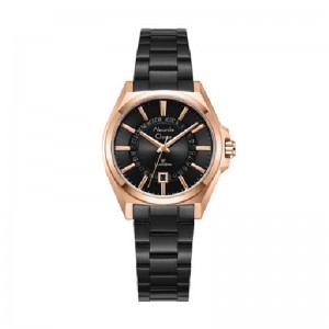 Alexandre Christie AC 8688 Rosegold Black Lady LDBBRBA